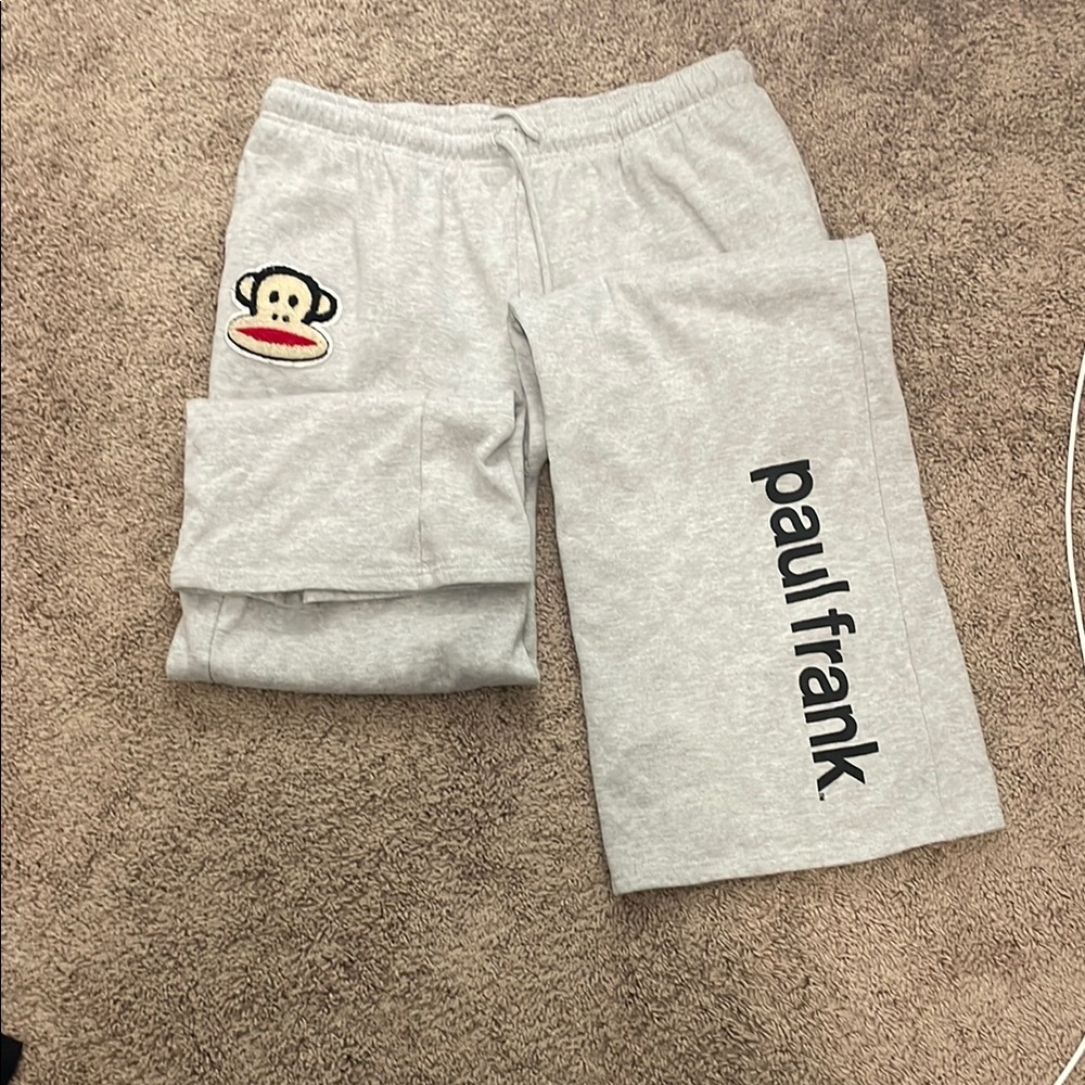 Paul Frank Gray Sweatpants with Monkey Patch kids